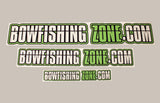 Bowfishing Zone Original Sticker - 5 1/2" x 36" & 11" by 72"- LIME GREEN - Shirt Guys Bowfishing and Hunting T-Shirts