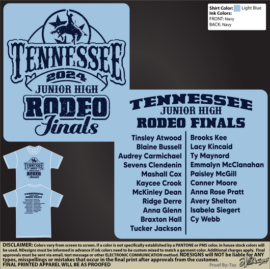 TN JR High Rodeo Finals 2024- Short Sleeve - ShirtGuys.com