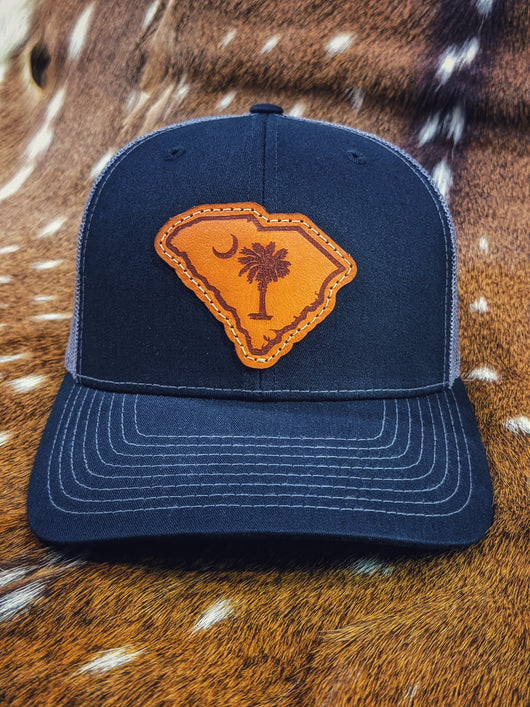 South Carolina Leather Patch Hat - Shirt Guys Bowfishing and Hunting T-Shirts