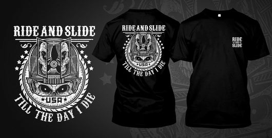 Ride and Slide printed on Black Gildan T-Shirt - Shirt Guys Bowfishing and Hunting T-Shirts
