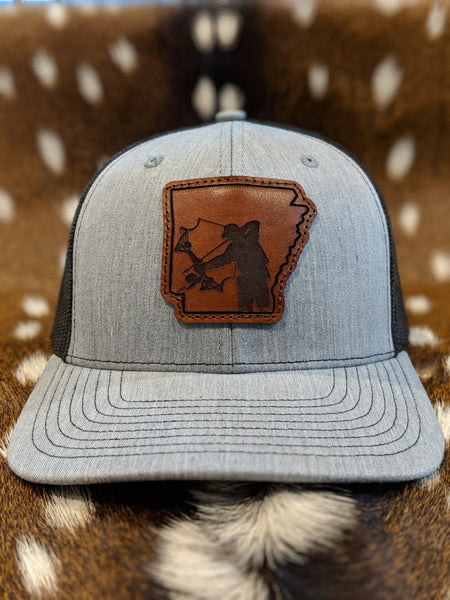 State of Arkansas Bowfisherman PATCH Hat - Shirt Guys Bowfishing and Hunting T-Shirts