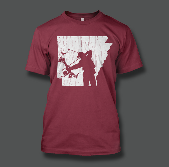 State of Arkansas Bowfisherman - Shirt Guys Bowfishing and Hunting T-Shirts
