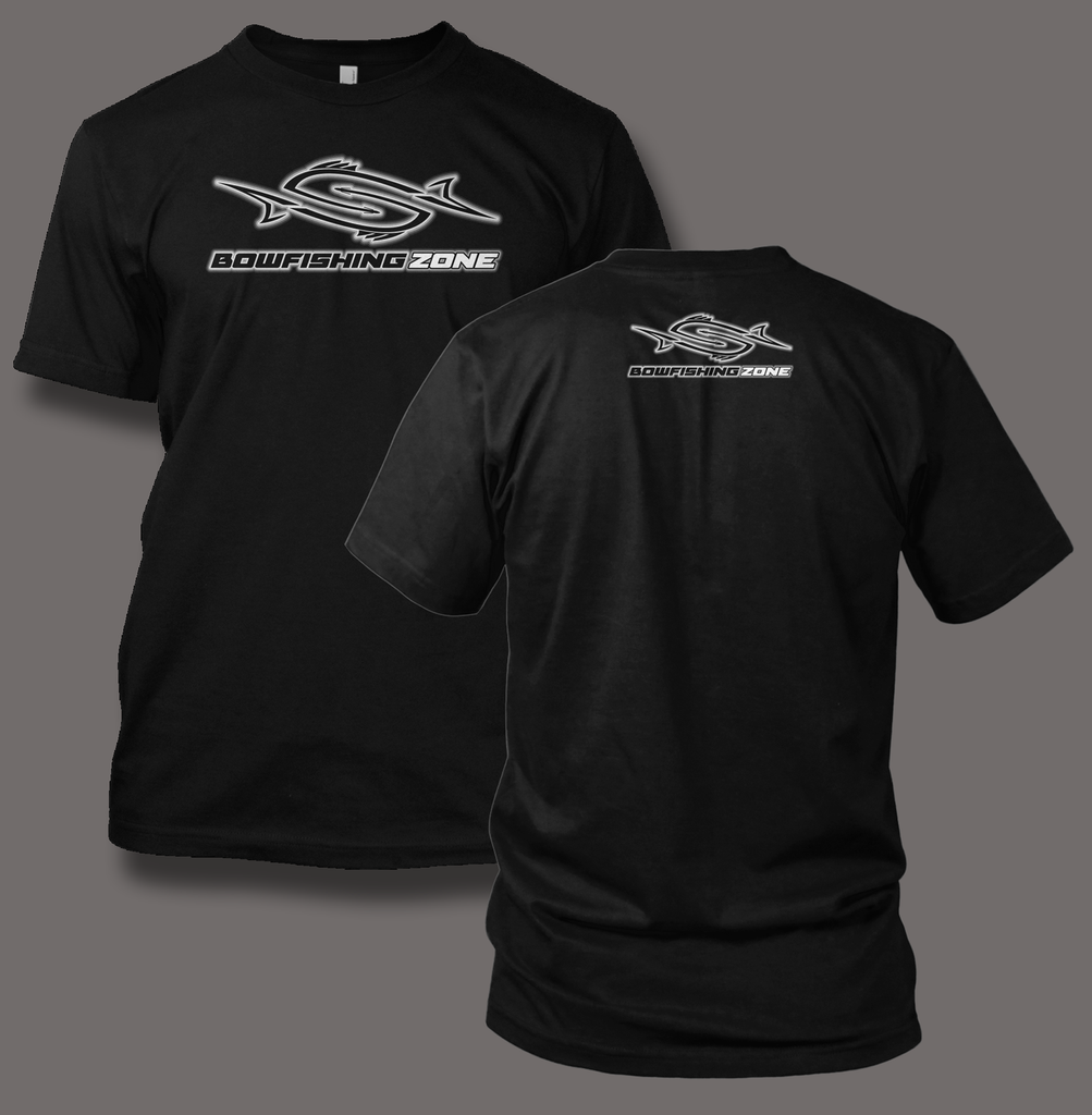 Bowfishing Zone Fish Revamp - Black Garments - Shirt Guys Bowfishing and Hunting T-Shirts