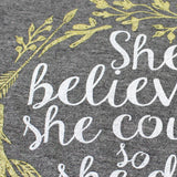 "She Believed She Could, So She Did" design printed on a Flowy Raglan Tee - Shirt Guys Bowfishing and Hunting T-Shirts
