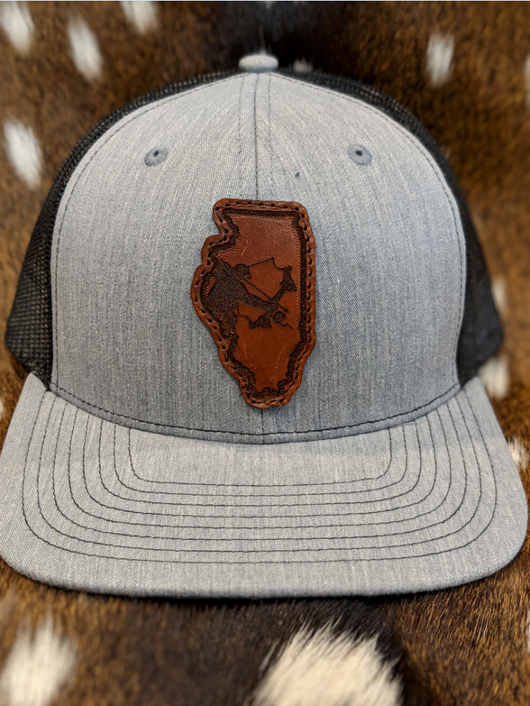 State of Illinois Bowfisherman PATCH Hat - Shirt Guys Bowfishing and Hunting T-Shirts