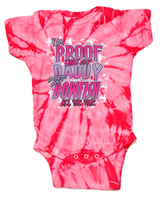 I'm Proof that My Daddy Doesn't Always Bowfish- ONSIES Pink & Royal - Shirt Guys Bowfishing and Hunting T-Shirts