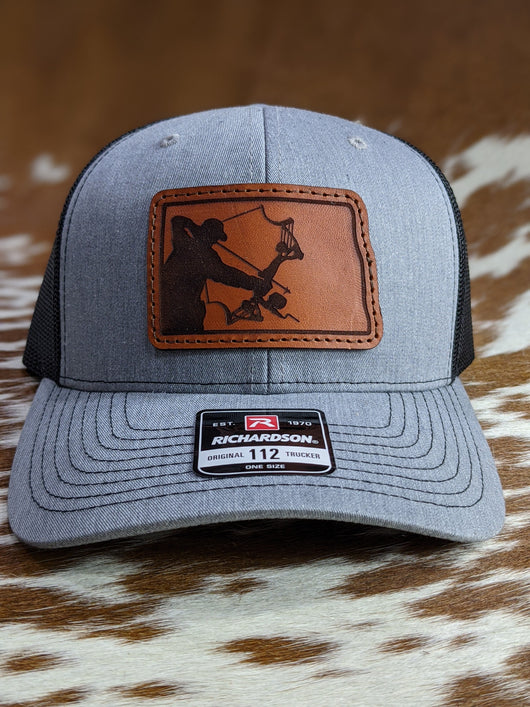 State of North Dakota Bowfisherman PATCH Hat - Shirt Guys Bowfishing and Hunting T-Shirts