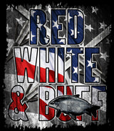 Red, White, & Buff T-Shirt Design - Shirt Guys Bowfishing and Hunting T-Shirts