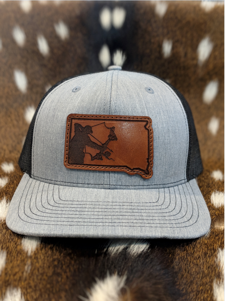Sate of South Dakota Bowfisherman PATCH Hat - Shirt Guys Bowfishing and Hunting T-Shirts