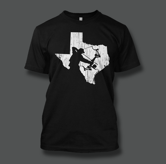 State of Texas Bowfisherman - Shirt Guys Bowfishing and Hunting T-Shirts