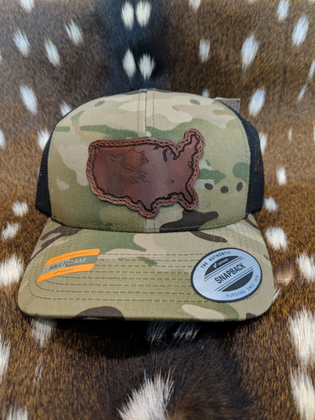 United States of America Bowfisherman PATCH Hat - Shirt Guys Bowfishing and Hunting T-Shirts