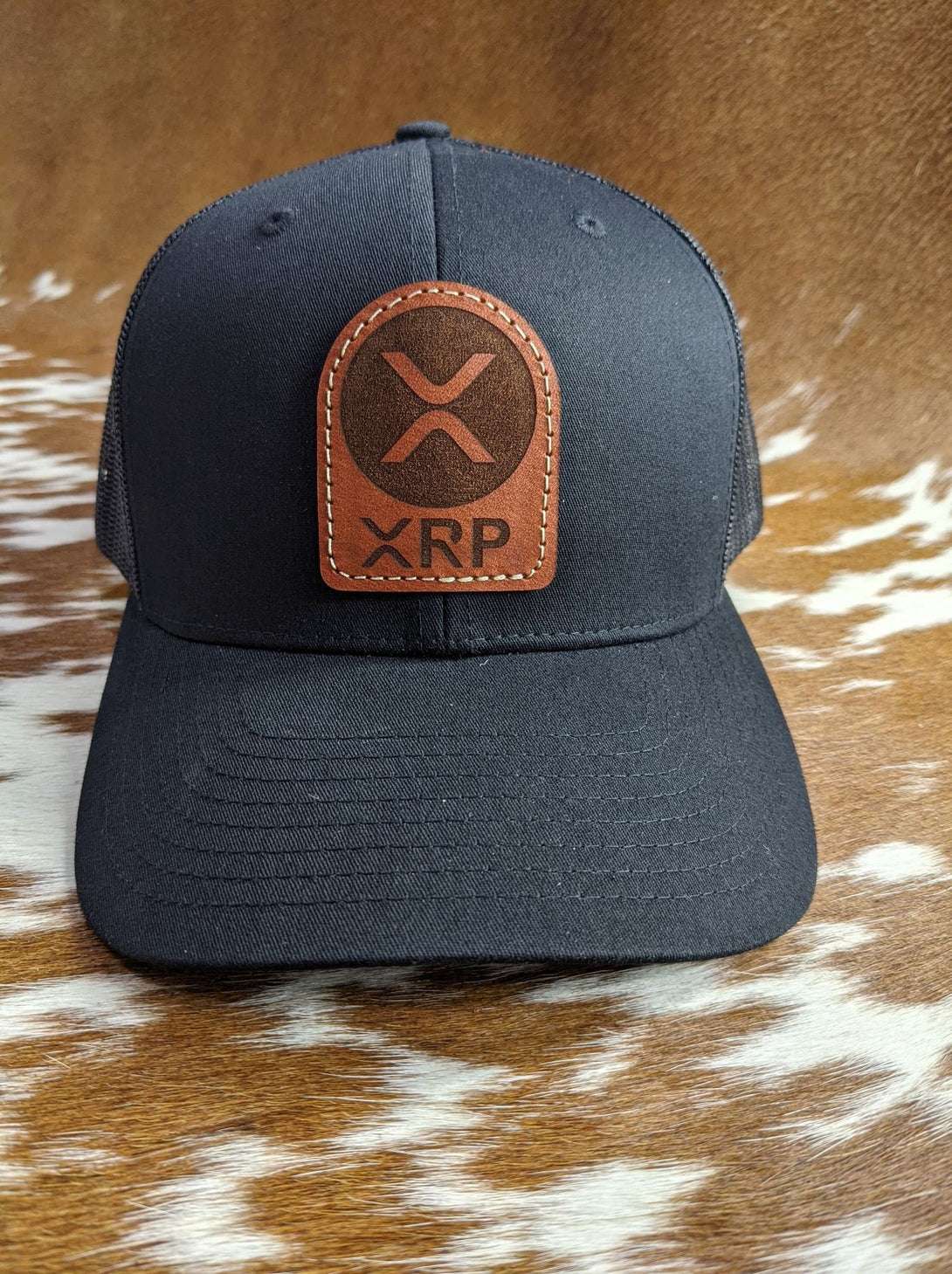 XRP Logo on Richardson 112- Black - Shirt Guys Bowfishing and Hunting T-Shirts