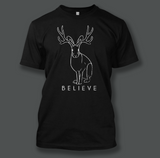 BELIEVE Jackalope - Shirt Guys Bowfishing and Hunting T-Shirts